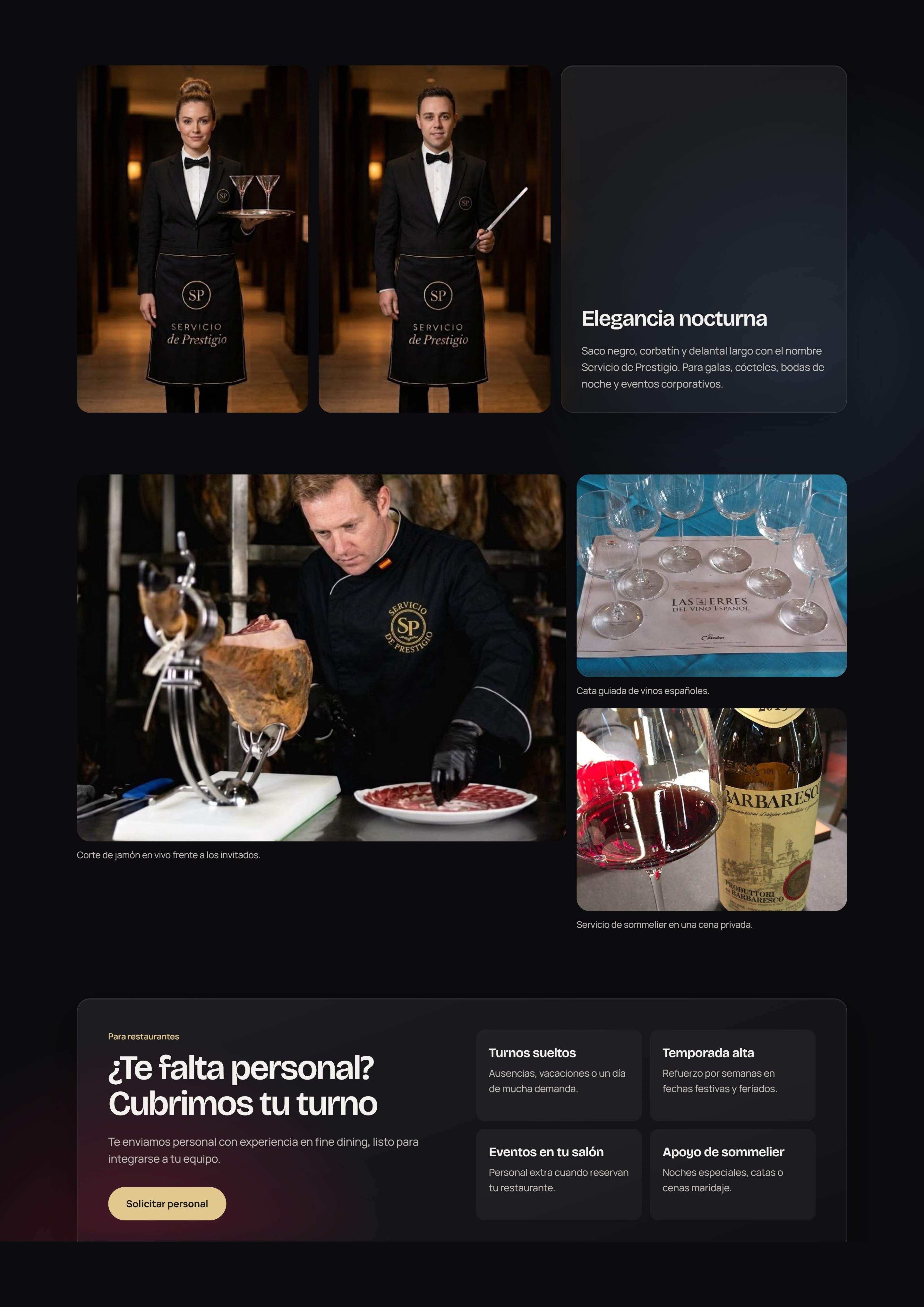 Original: uniformes y restaurantes